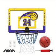 Mini Canestro Basket Bambini da Interno – Set Gioco con Supporto da Parete Senza Fori - Campeda