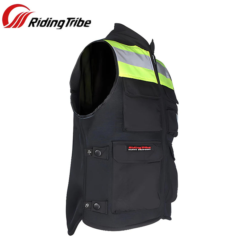 Gilet riflettente da moto uomo Giacche motocross ad alta visibilità corsa per - immagine 3