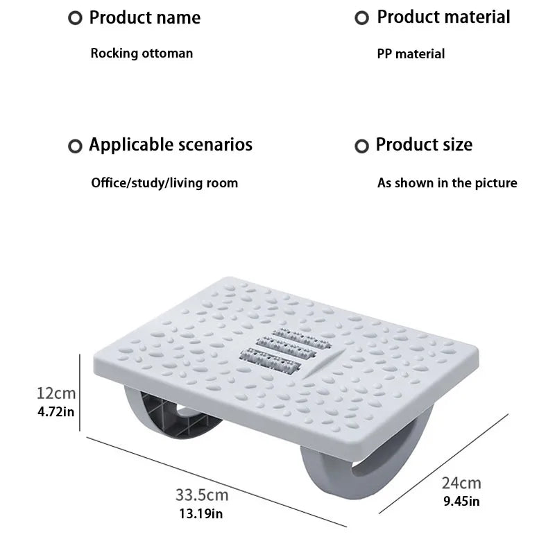 Poggiapiedi sotto la scrivania Poggiapiedi a dondolo con rulli massaggianti Poggiapiedi Rilassamento del piede Circolazione per lavoro d'ufficio studio domestico