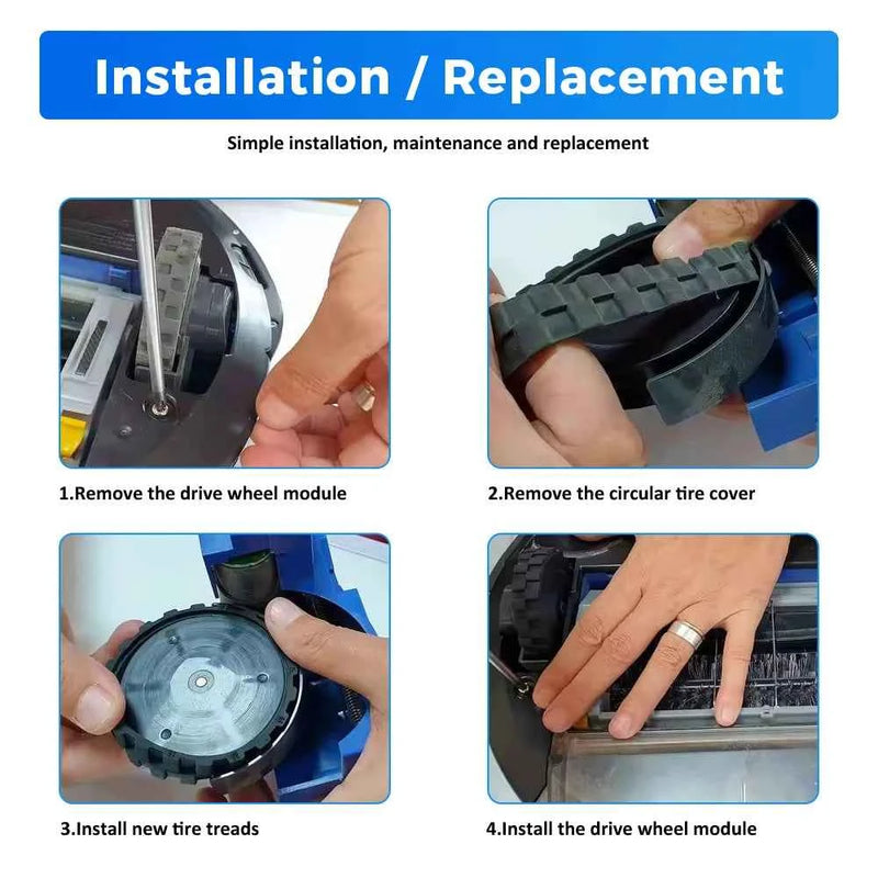 Per iRobot Roomba Serie 500 600 700 800 900 i3 i4 i6 i7 i8 J7+ E5 E6 - Accessori per Robot Aspirapolvere: Sostituzione Pneumatici Ruota Anteriore
