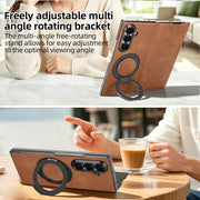 Custodia magnetica a libro in pelle PU liscia con protezione 360° Supporto ad - immagine 6