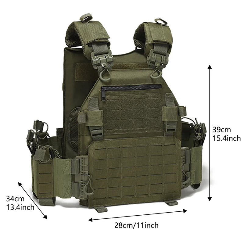 Gilet Multifunzionale a Sgancio Rapido con Taglio Laser MOLLE - immagine 6