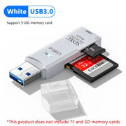Lettore di schede USB 3.0 2.0 2 in 1 Micro SD Adattatore ad - immagine 11