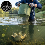 Rete da Pesca Pieghevole in Gomma 40x200cm 6 Cerchi - immagine 4