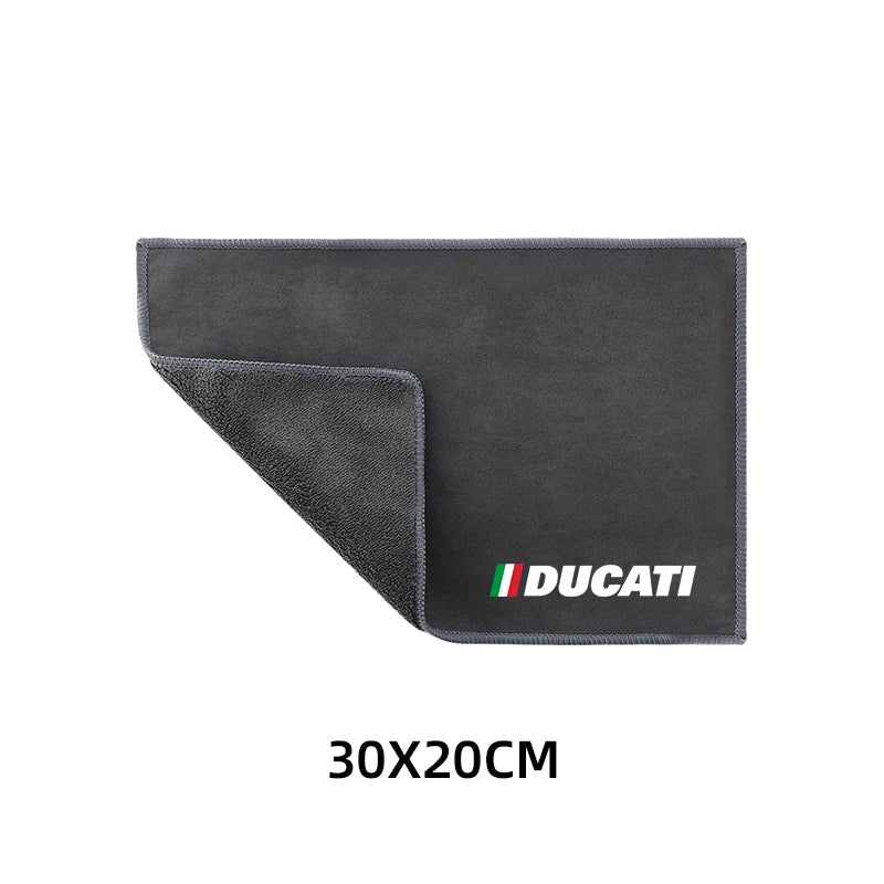 Panno Microfibra Moto Ducati 30x30 cm – Panno Pulizia in Pelle Scamosciata per Panigale, V4, V2, Scrambler, Diavel