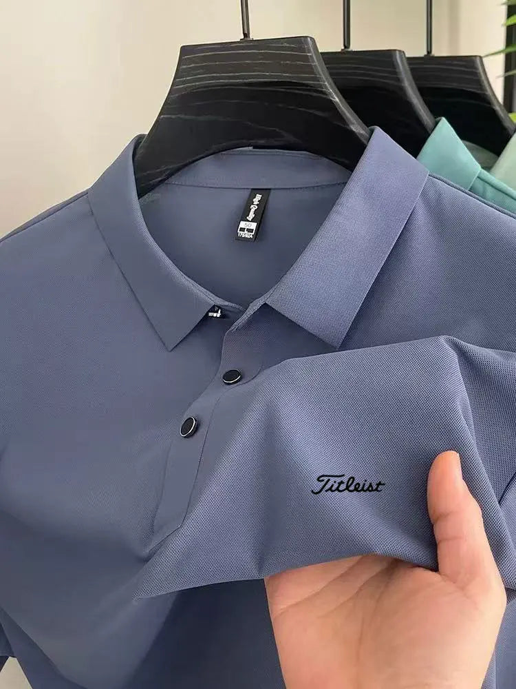 Polo da Golf Uomo Casual per Esterni T-Shirt Estiva di Alta Gamma - immagine 6