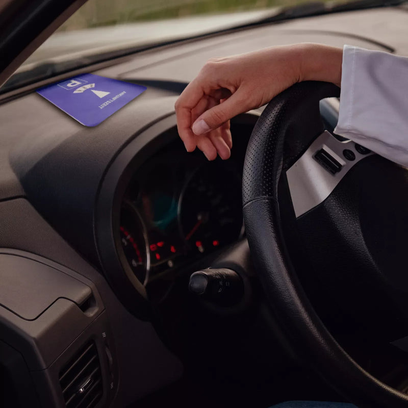 Disco di Parcheggio Portatile in Plastica con Timer per Visualizzazione Orario Arrivo
