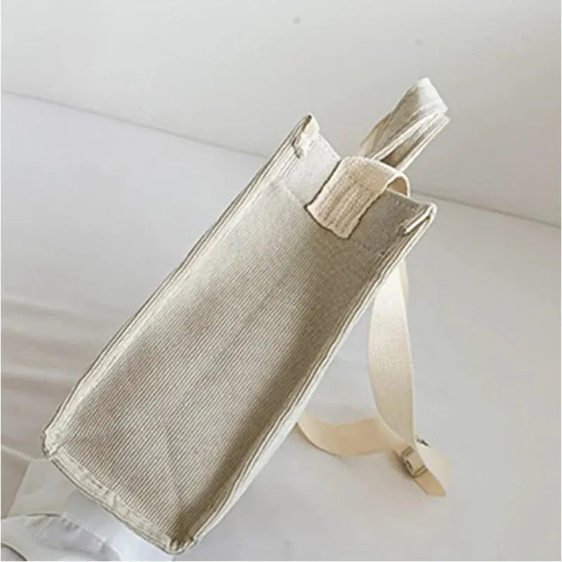 Borsa a Tracolla Donna Rilibegan in Velluto a Coste – Tote Grande Capacità Stile Casual Moda - Campeda