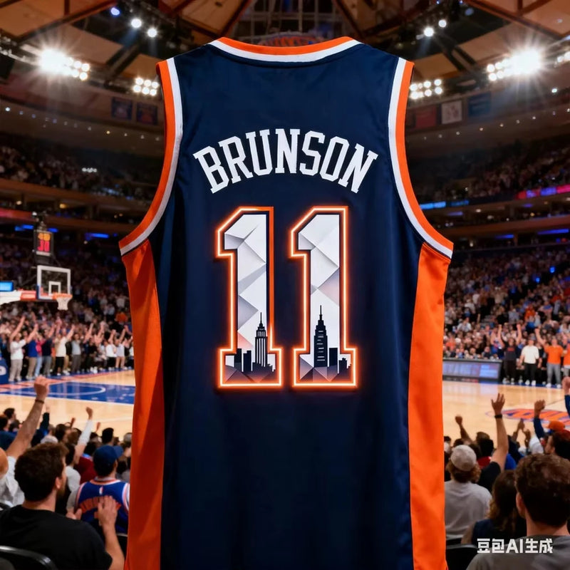 Canotta da basket uomo Jalen Brunson 3D AI Edition Allenamento Leggera e Traspirante - immagine 3