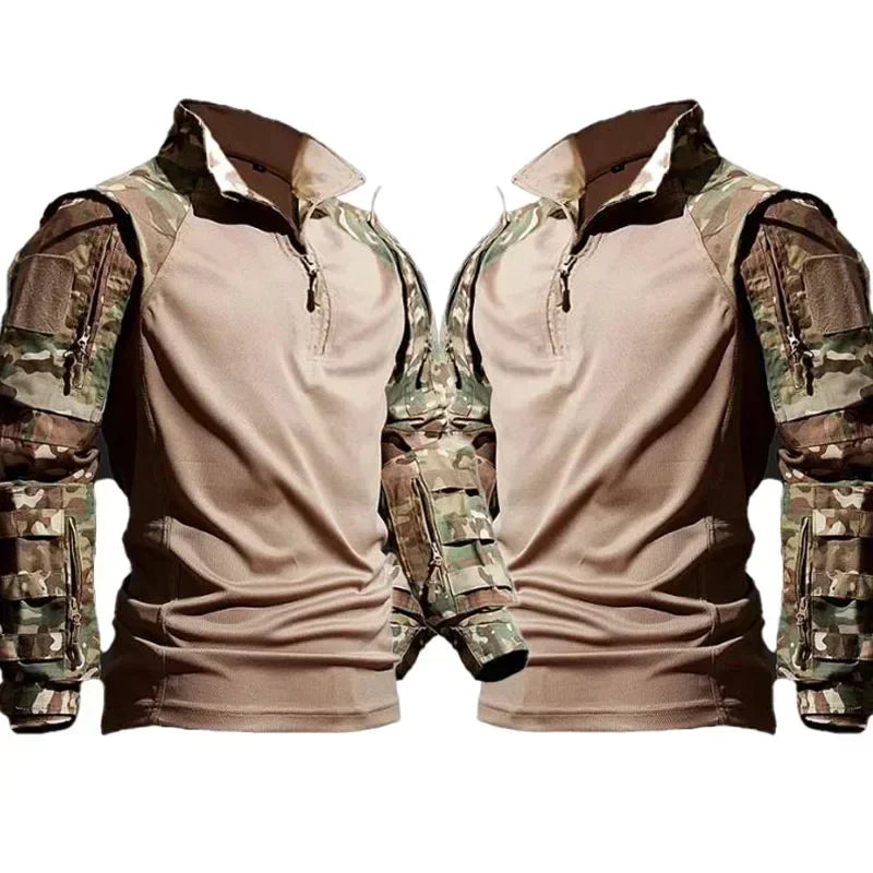 Tute mimetiche Camicie tattiche Set da allenamento Multi-tasca Army Multicam Uniformi - CP Camo Tops Only S 50-55KG - immagin
