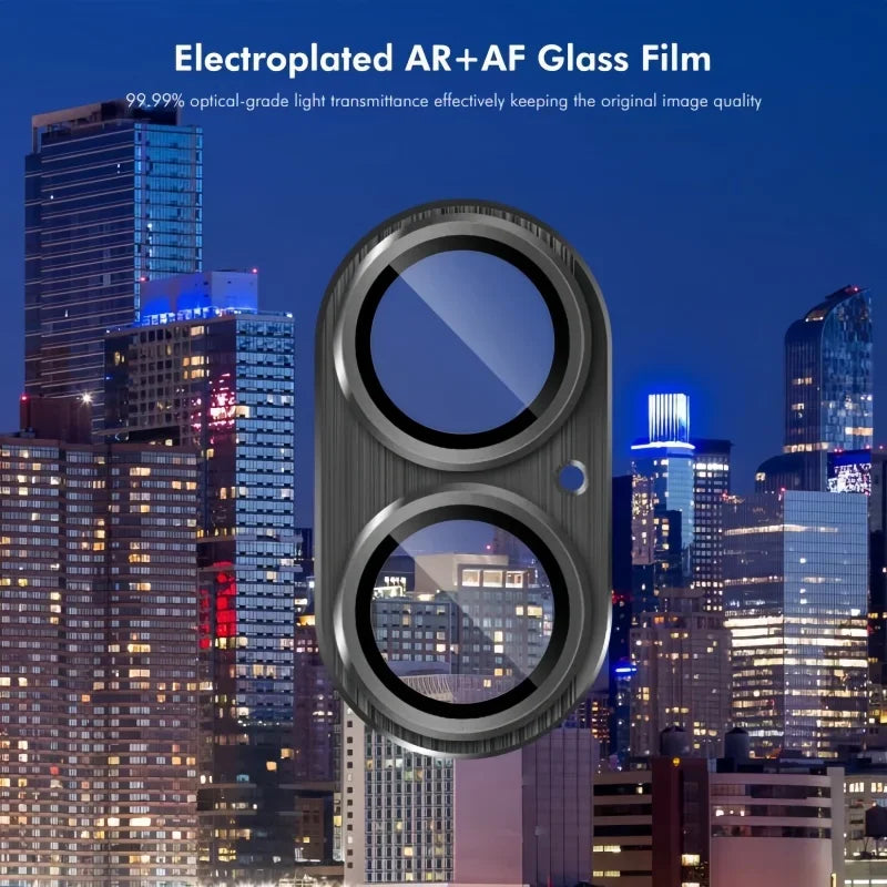 Per IPhone 17 16 Protezione per fotocamera in metallo Custodia in lega di vetro Copertura completa Tappo protettivo per obiettivo posteriore per Iphone17 16 Viola Verde