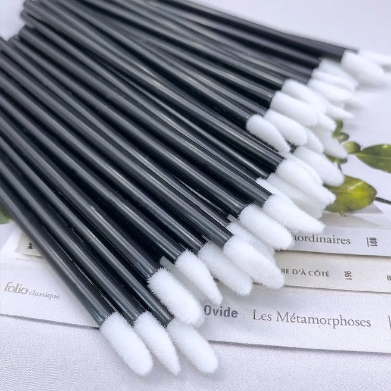 100 pz monouso pennello per labbra estensione ciglia pennelli trucco mascara - immagine 4