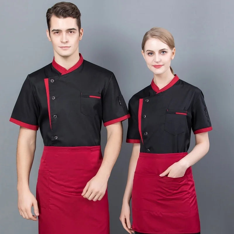 Set da chef estivo a maniche corte Ristorante Hotel Cucina Abbigliamento lavoro Uomo - immagine 6
