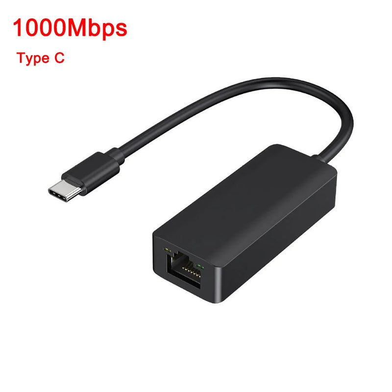 Adattatore Ethernet USB USB 3.0 Tipo C a RJ45 Scheda di rete Gigabit USB Lan Cavo Internet HUB per PC Desktop Accessori per laptop