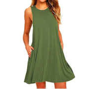 T-shirt casual estiva da donna abiti spiaggia - verde militare S - immagine 21