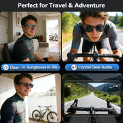 Occhiali Smart 4K 8MP da Uomo con Fotocamera HD Traduzione in oltre 150 - immagine 2