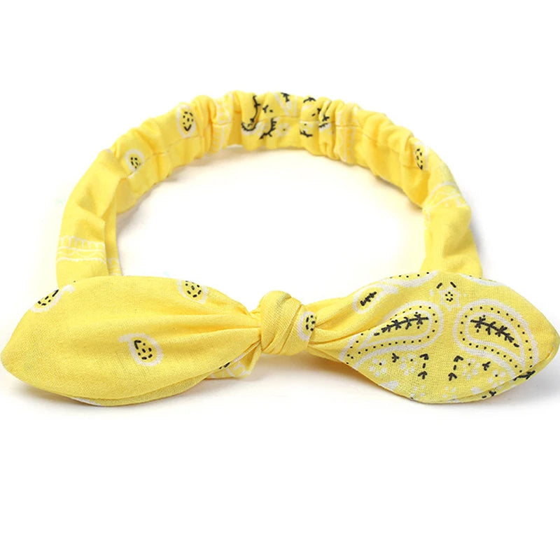 New Boho Women fasce morbide con stampa solida fasce per capelli elastiche con nodo incrociato Vintage turbante bandane fasce per capelli per ragazze accessori per capelli