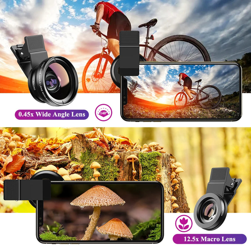 APEXEL Kit obiettivo per telefono 0 45x super grandangolare e micro macro 12 - immagine 5