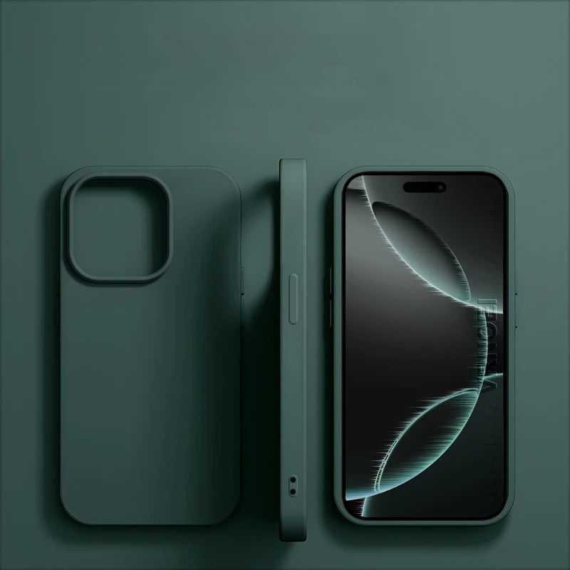 Custodia per telefono in silicone liquido originale per APPLE iPhone 11 13 12 14 15 16 Pro Max Plus 16E Custodie Cover posteriore protettiva antiurto