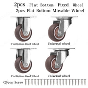 4 pz 1 1.25 1.5 2 Pollici Mobili Caster In Gomma Morbida Ruota - immagine 19