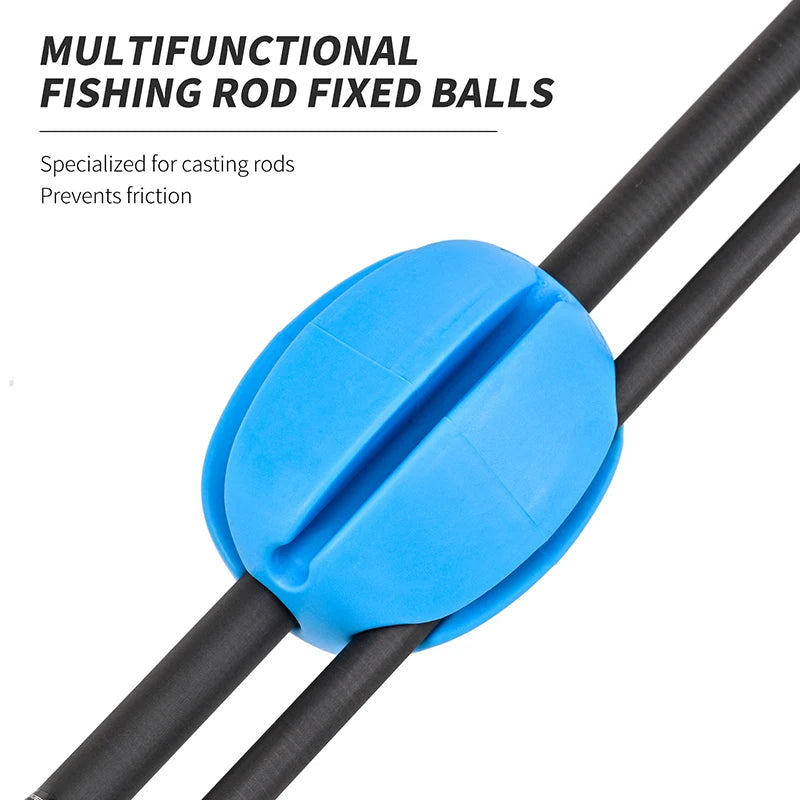 6 pezzi porta canna da pesca in silicone cinghie a sfera 5 fori - immagine 7