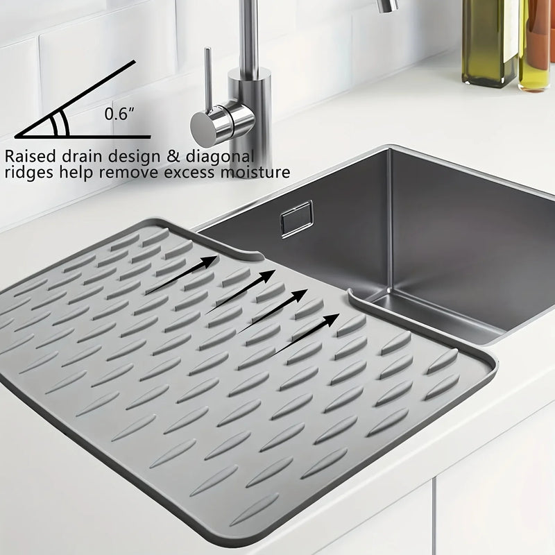 Tappetino Scolapiatti in Silicone con Drenaggio Integrato Pratico, resistente e facile da pulire per cucina e lavello