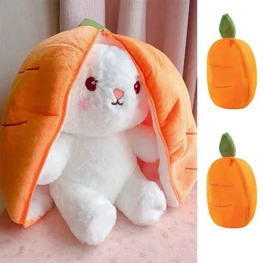 25 cm carino fragola carota coniglio peluche farcito creativo in frutta trasforma bambino coccoloso coniglietto bambola per regalo di compleanno per bambini