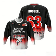 Köln Haier MacLeod Maglia da Hockey su Ghiaccio Tedesca 89 Russell DEL Genitore-Figlio - CTZ18570 S