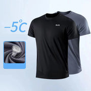T-shirt da uomo a maniche corte ad asciugatura rapida palestra - immagine 2