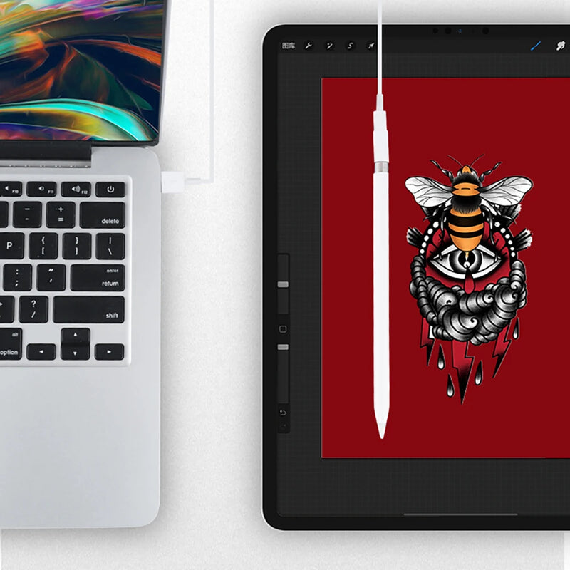 Caricabatterie con connettore per adattatore penne Apple Touch Cavo di ricarica iPad - immagine 2