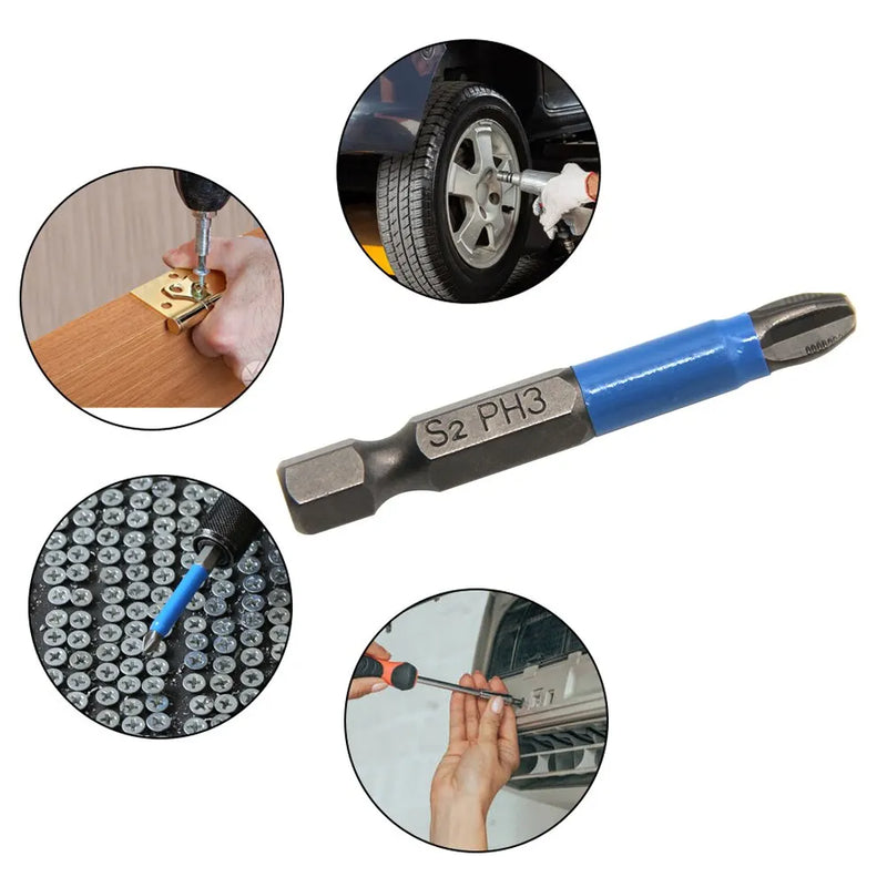 6 pz manico esagonale cacciavite elettrico antiscivolo per la lavorazione del legno cacciavite a croce Set di strumenti PH1 PH2 PH3 PZ1 PZ2 PZ3