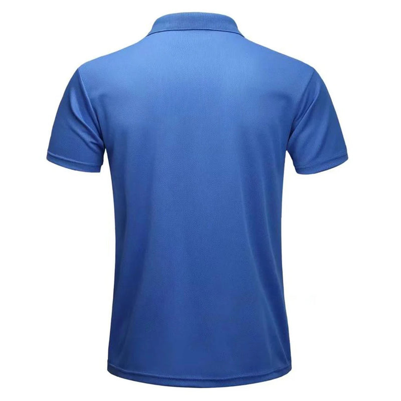 Polo da Golf traspirante ad asciugatura rapida T-Shirt uomo estiva a maniche corte - immagine 5