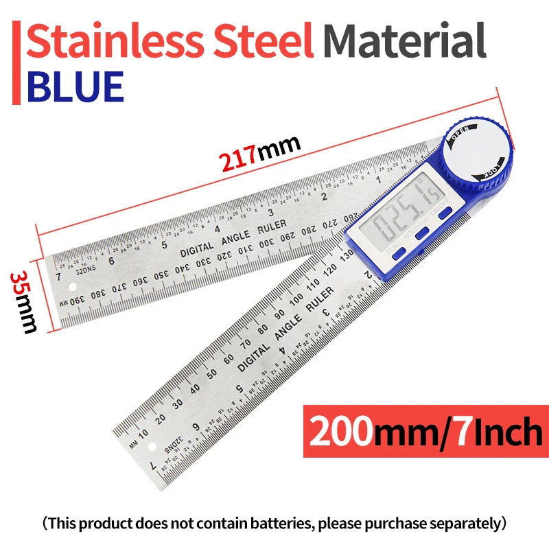 Goniometro Goniometro elettronico Calibro digitale Strumento di misurazione dell'angolo Righello multi-angolo Strumenti per la lavorazione del legno Misuratore di angolo 360