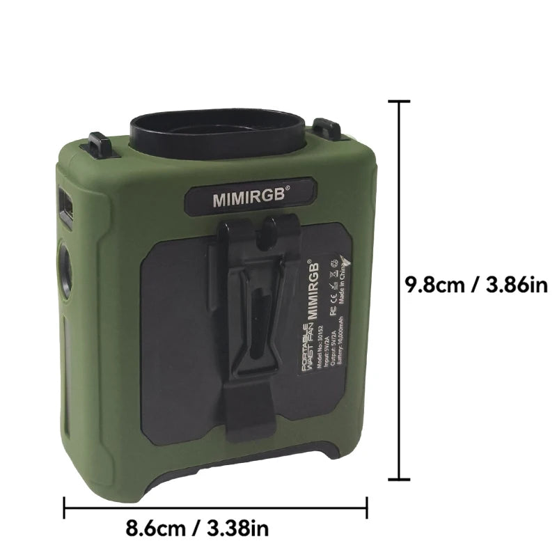 Ventilatore Portatile 20000mAh con LED – Mini Fan da Collo Ricaricabile per Outdoor & Emergenze