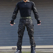 Kit tattici Tute mimetiche da esterno per uomo Uniforme combattimento Pantaloni - immagine 2
