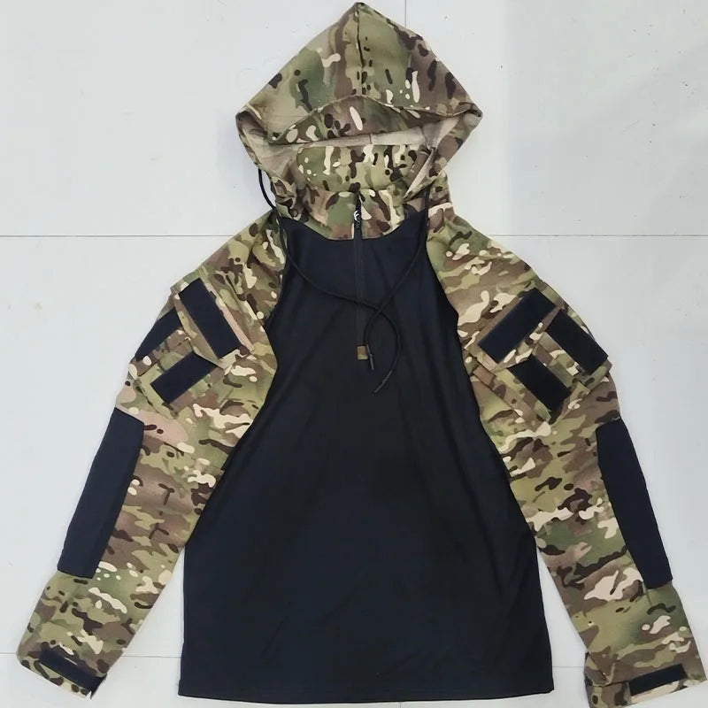 Tute tattiche da uomo Abbigliamento paintball all'aperto Uniforme tiro Combattimento - immagine 7