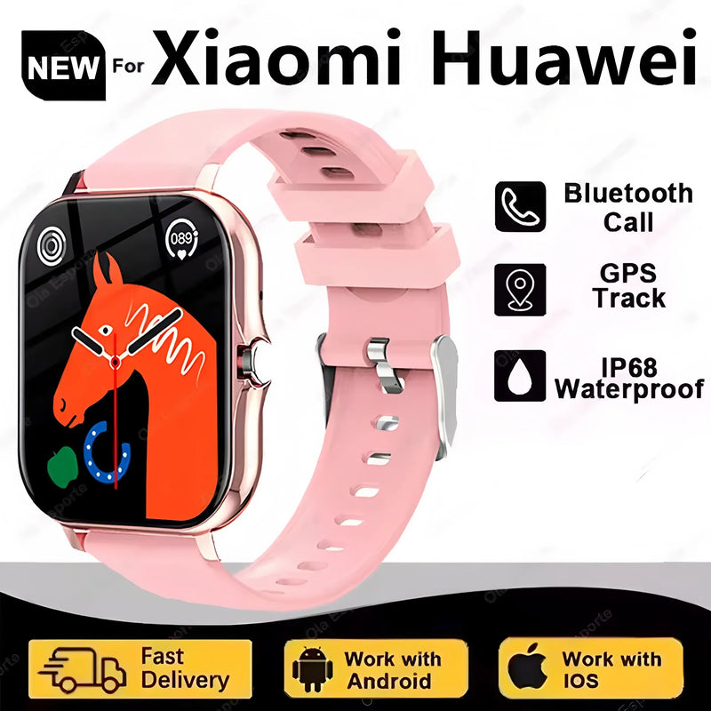 Nuovo SmartWatch Uomo Donna 2.02 Amoled BT Chiamata GPS Tracker NFC Sport Impermeabile Frequenza cardiaca Smart Watch Fitness Tracker