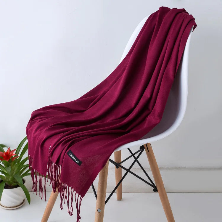 Sciarpa di Pashmina da donna Scialli Morbida sensazione cashmere Foulard viaggio - 9 - immagine 23