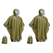 Impermeabile di emergenza Pellicola alluminio Poncho usa e getta Coperte antipioggia - As picture 2 pcs - immagine 4