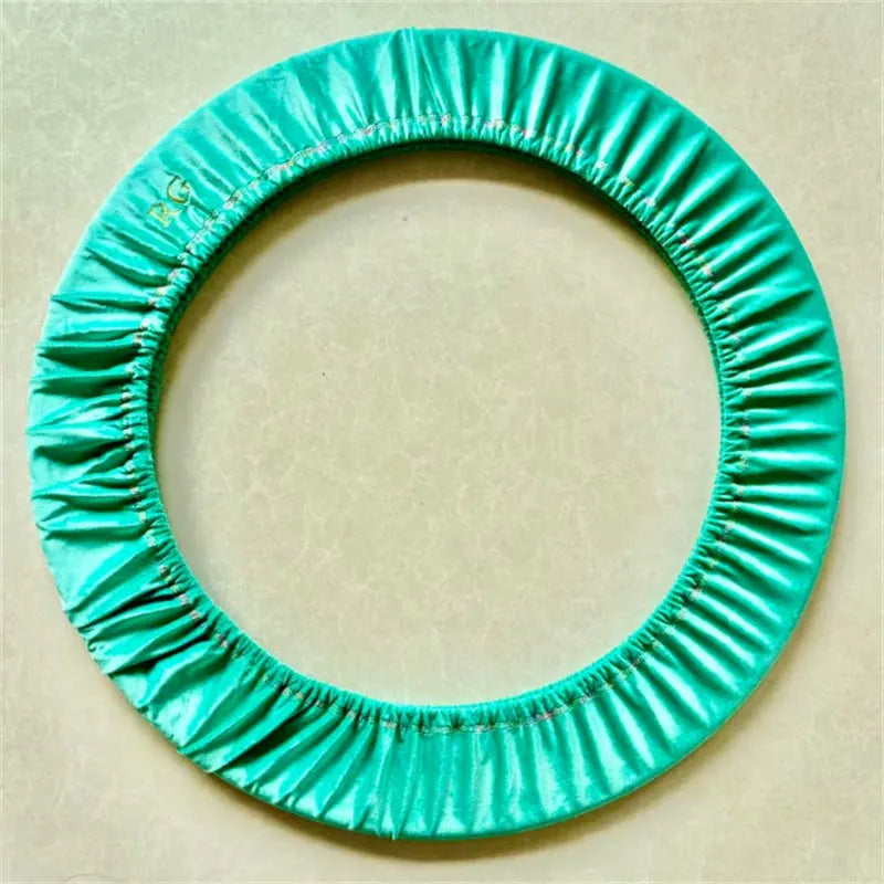 Copertura per Cerchio da Ginnastica Ritmica in Velluto Dorato - Light green Diameter 60--65 - immagine 13