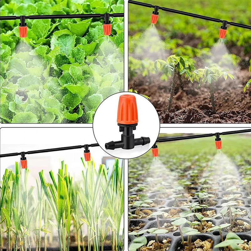 50-800 pz Gocciolatori per Irrigazione Regolabili Irrigatori 1/4 ''Emettitore Gocciolatore Micro Irrigazione a Gocciolamento Irrigatori per Sistema di Irrigazione