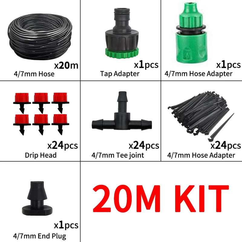 50-800 pz Gocciolatori per Irrigazione Regolabili Irrigatori 1/4 ''Emettitore Gocciolatore Micro Irrigazione a Gocciolamento Irrigatori per Sistema di Irrigazione