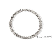Bracciale da uomo a catena cubana in acciaio inossidabile color oro Bracciale retrò semplice per le donne Accessori di tendenza per gioielli Hip Hop Regalo - Campeda