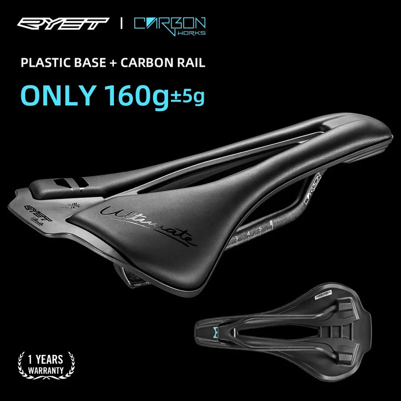 RYET Sella per bicicletta stampata in 3D 120g Cuscino carbonio 250x140mm Sedile bici - immagine 2