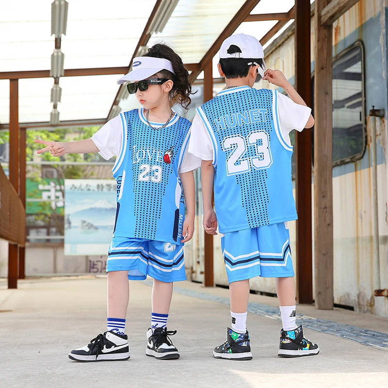 Uniforme da allenamento per bambini Maglia basket Camicia comoda ragazzi e ragazze ad - immagine 10