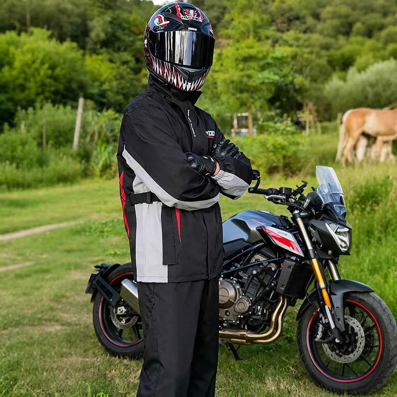 Impermeabile da motociclista e traspirante