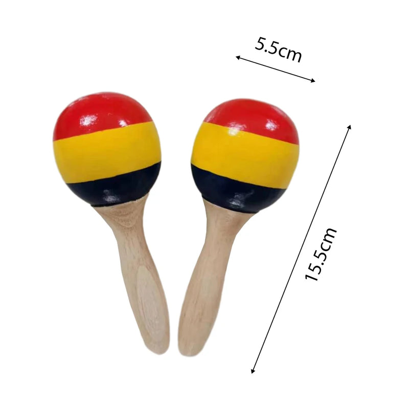 Maracas in Legno – Coppia Shakers a Percussione Strumento musicale educativo per bambini e principianti