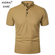 Polo uomo ANIMAL GAME maniche corte – estiva, casual tinta unita, traspirante e comoda - Campeda
