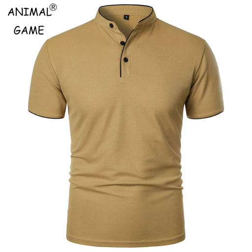 Polo uomo ANIMAL GAME maniche corte – estiva, casual tinta unita, traspirante e comoda - Campeda