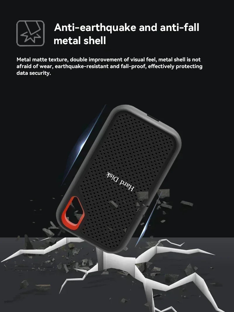 Unità SSD portatile Disco rigido ad alta velocità da 1 TB Disco rigido esterno da 2 TB/4 TB Tipo C/USB 3.1 Dispositivo di archiviazione originale per laptop/PC/Mac